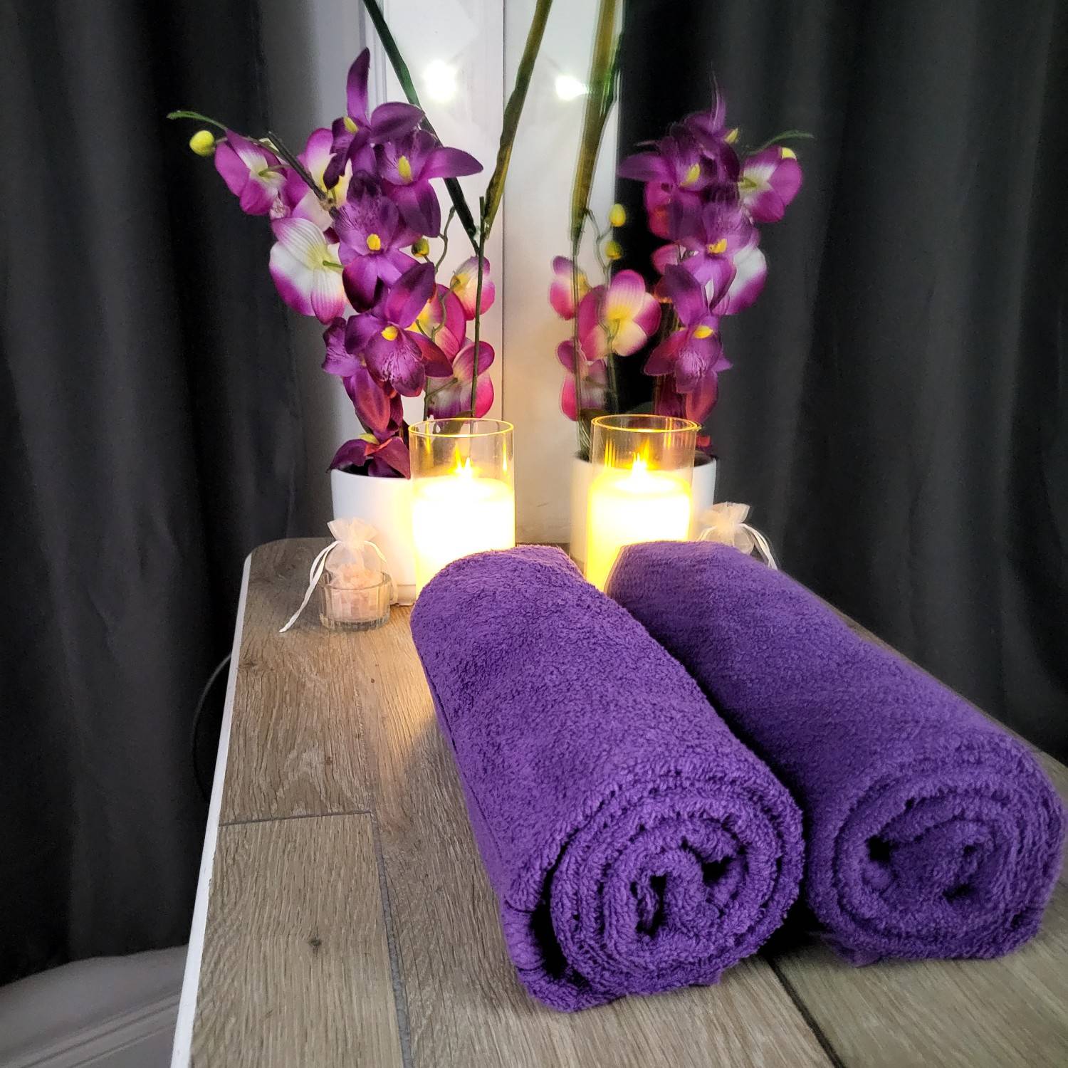 Calm Clifton treatment room set up for a regular massage appointment